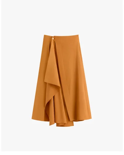 Linen Wrap Skirt Saffron