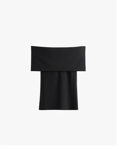 Off-The-Shoulder-Top Black