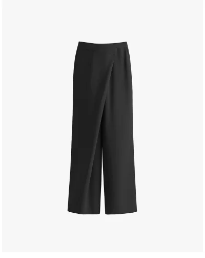 Silk Overlay Pant Black