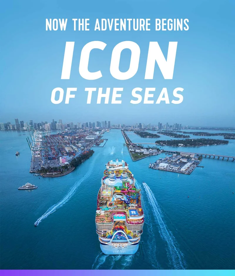 NOW THE ADVENTURE BEGINS ICON OF THE SEAS