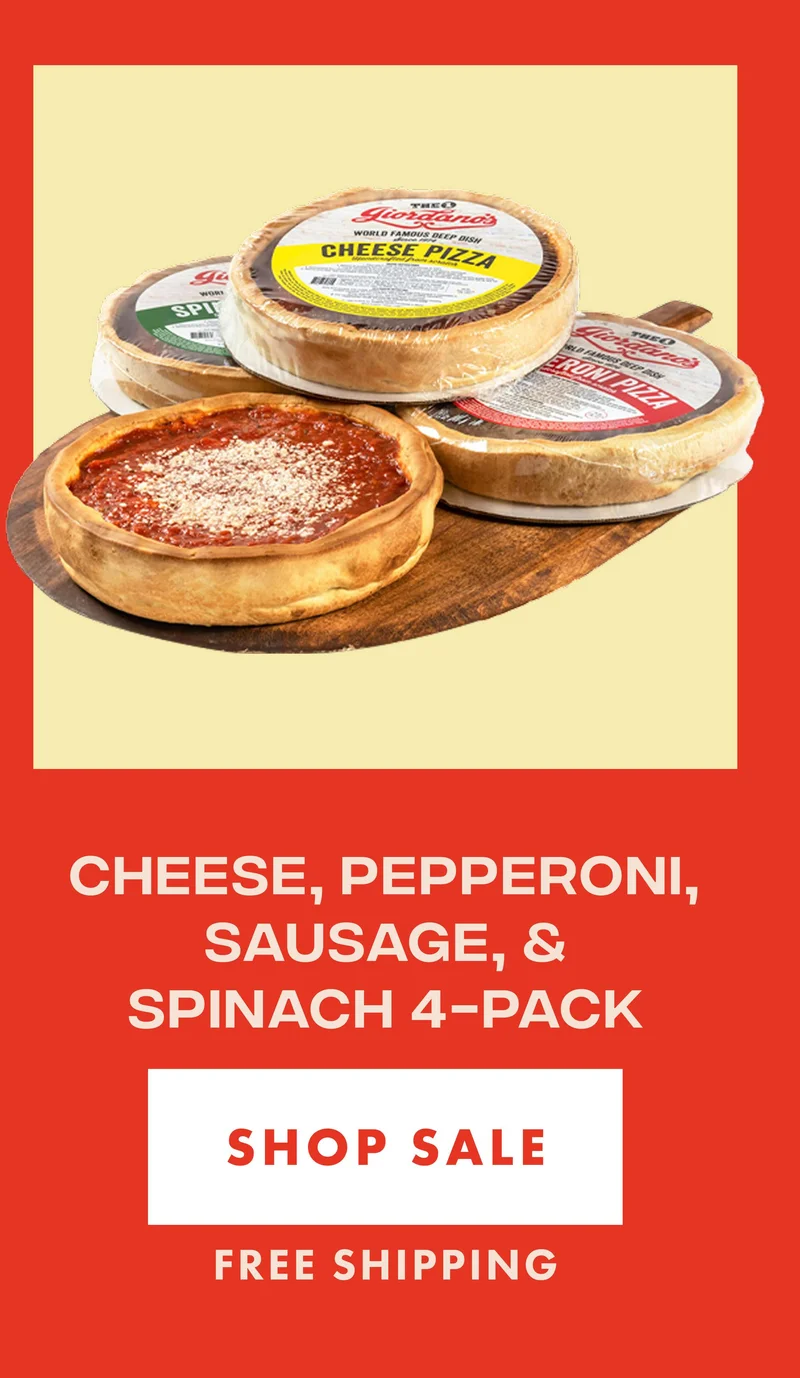Cheese, Pepperoni, Sausage & Spinach 4-Pack Cheese, Pepperoni, Sausage & Spinach 4-Pack