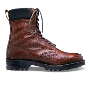 Bowland C Veldtschoen Derby Boot in Mahogany Grain Leather