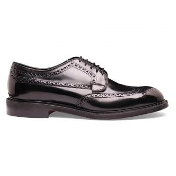 Carlton Derby Brogue in Black Bookbinder Leather