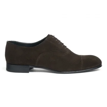 Stratton Capped Oxford in Pony Suede