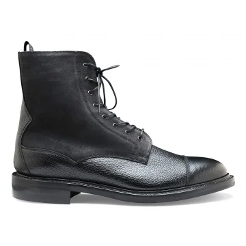 Banbury R Derby Boot in Black Grain/Black Coupe