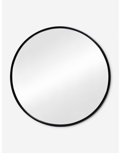 Idris Round Mirror-Black