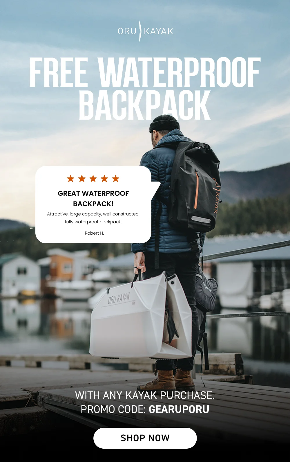 Free Waterproof Backpack with any kayak purchase Free Waterproof Backpack with any kayak purchase