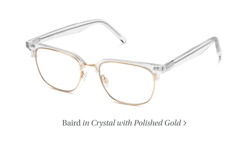 Baird in Crystal with Polished Gold