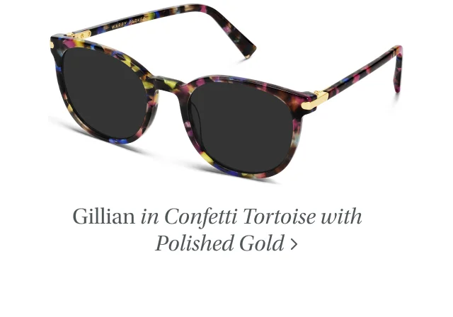 Gillian in Confetti Tortoise with Polished Gold