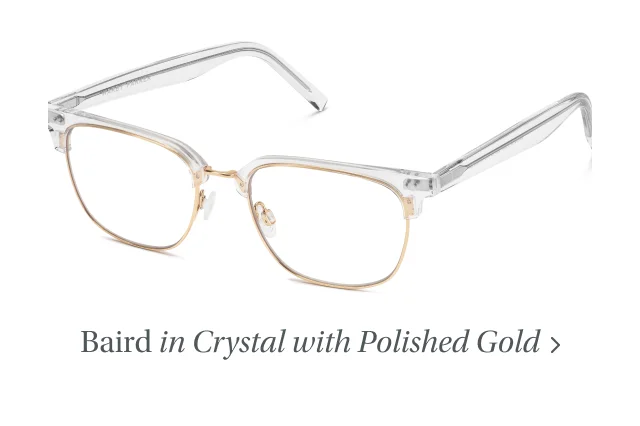 Baird in Crystal with Polished Gold