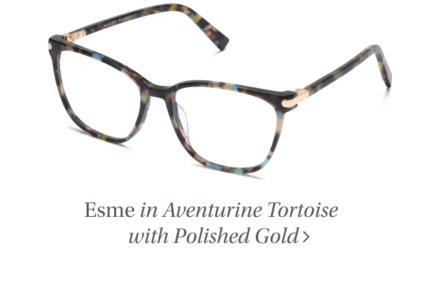 Esme in Aventurine Tortoise with Polished Gold