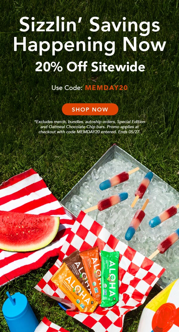 Sizzlin' Savings Happening Now: 20% Off Sitewide