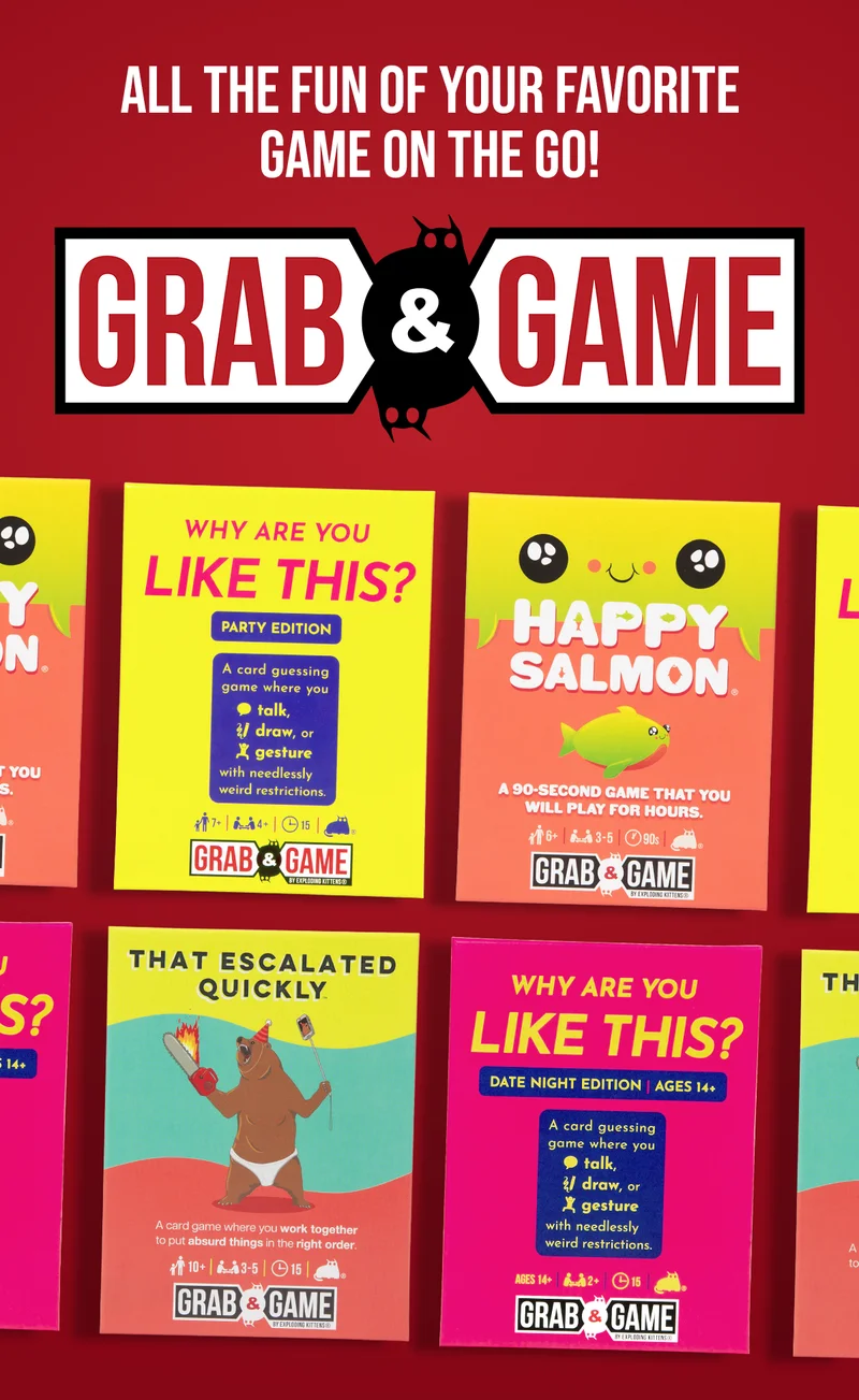 ALL THE FUN OF YOUR FAVORITE GAME ON THE GO! GRAB & GAME