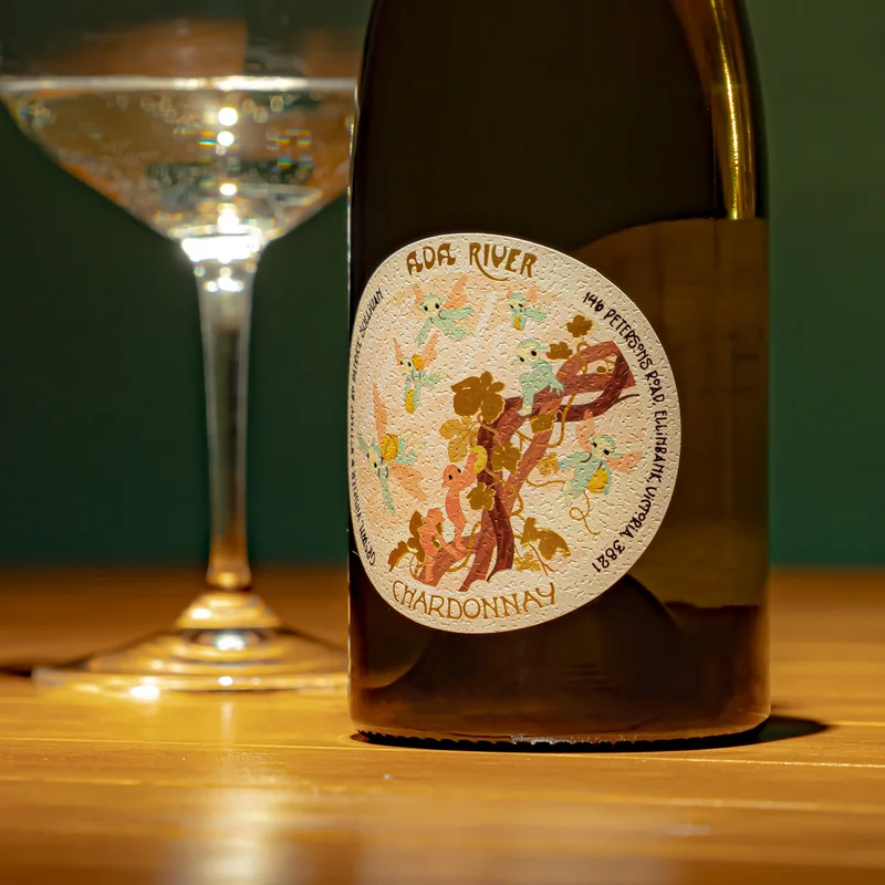 2024 Patrick Sullivan Chardonnay on a green background