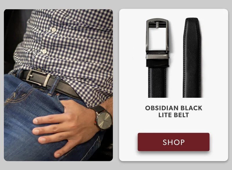 Shop Obsidian Black Lite Belt