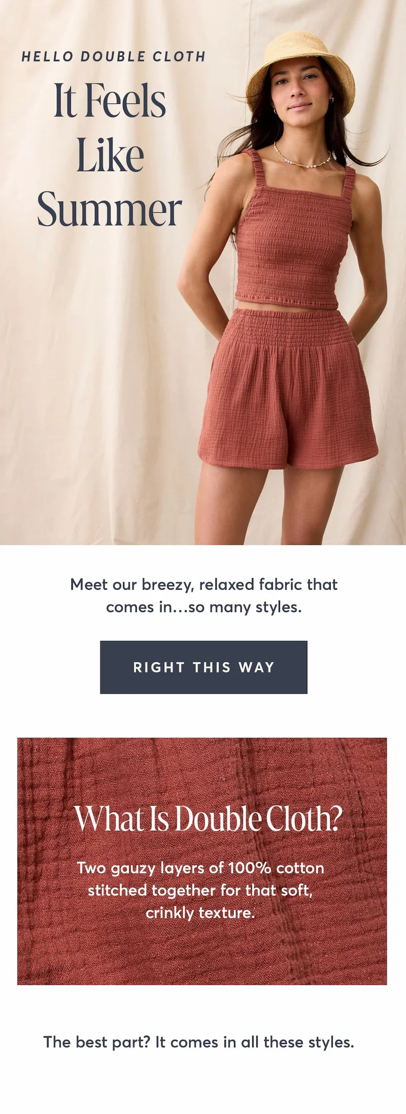 Meet our double cloth collection