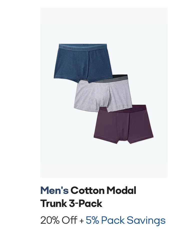 Men's Cotton Modal Trunk 3-Pack