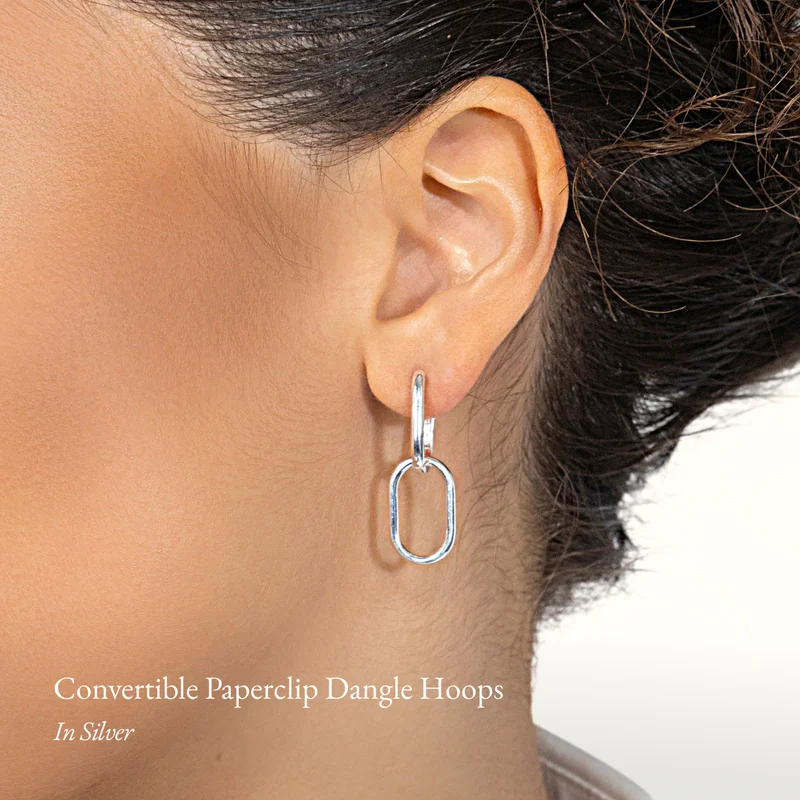 Convertible Paperclip Dangle Hoops