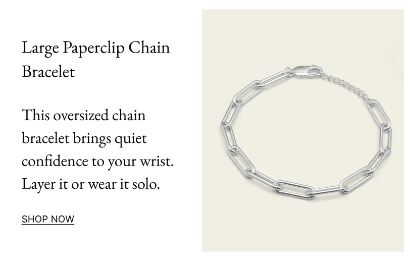 Large Paperclip Chain Bracelet