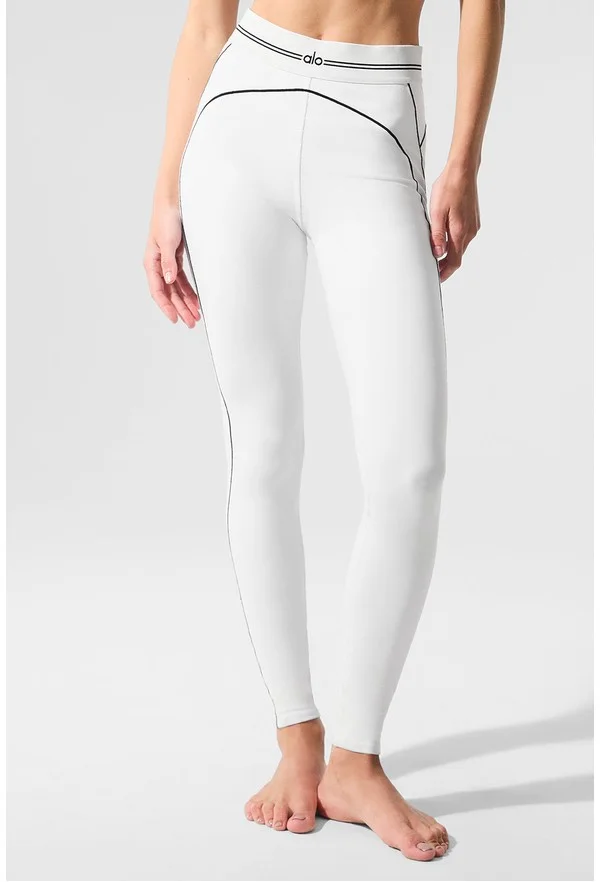 Airbrush High-Waist Heart Throb Legging - White/Black - White/Black / S