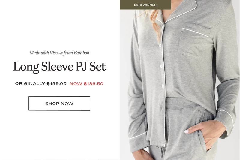 Long Sleeve Bamboo PJ Set - Shop Now Long Sleeve Bamboo PJ Set - Shop Now