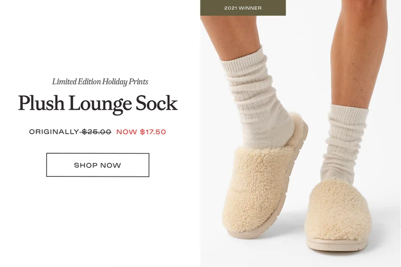 Plush Lounge Sock - Shop Now Plush Lounge Sock - Shop Now