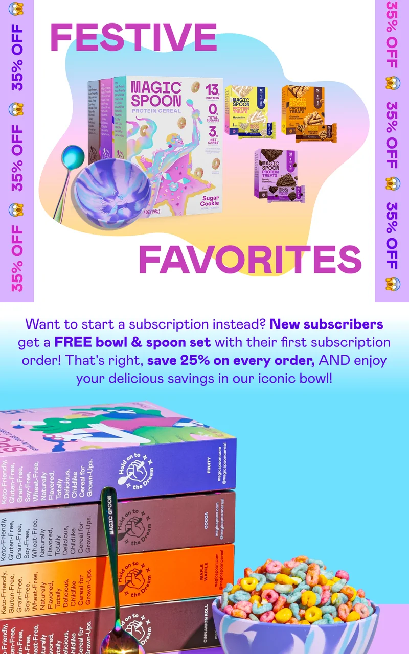 New subscribers get a FREE bowl & spoon set with their first subscription order!