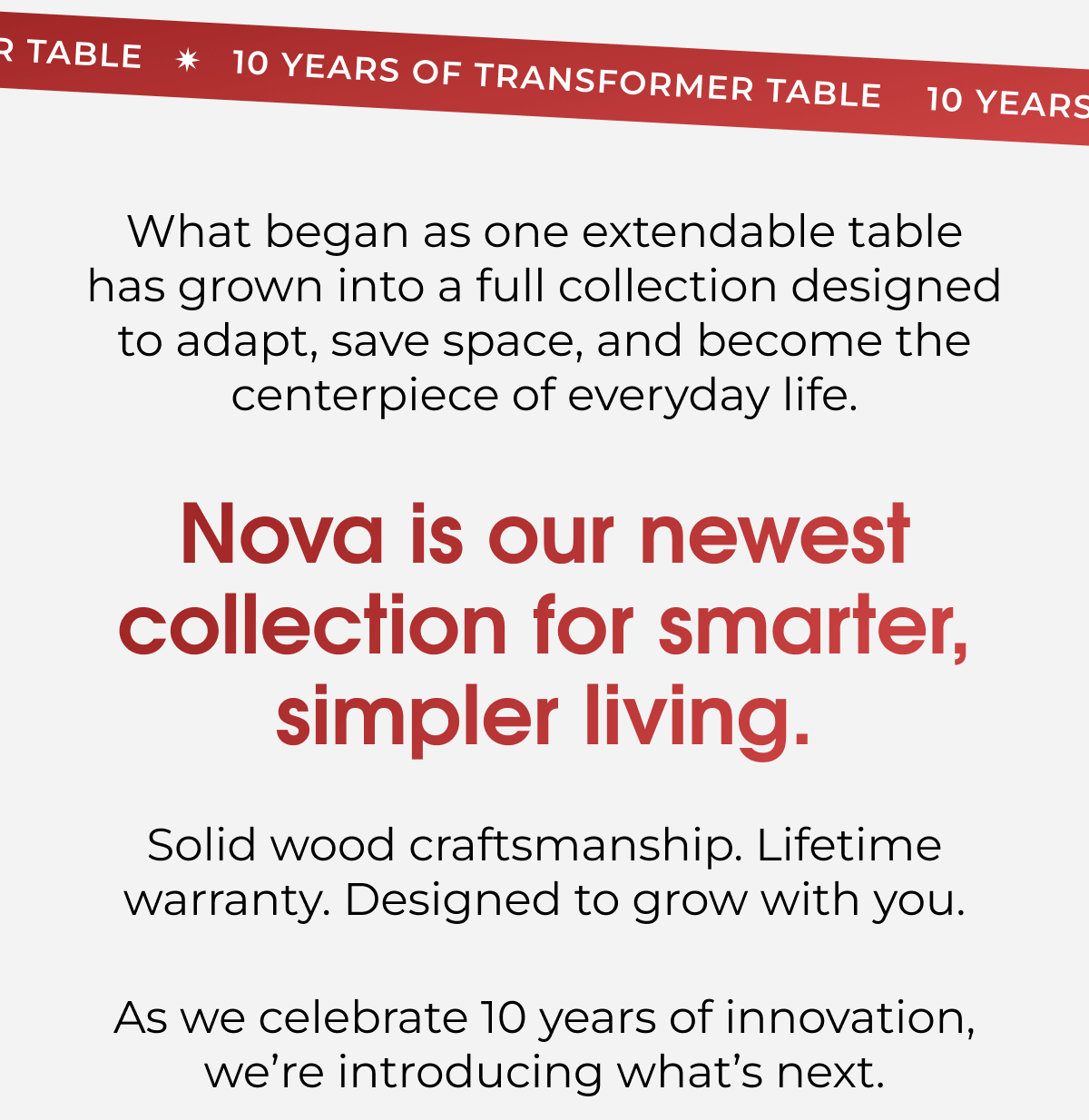 What began as one extendable table