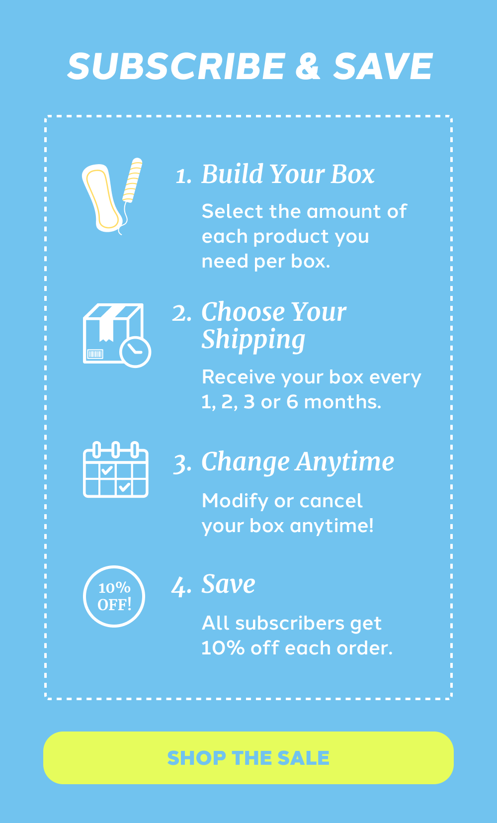 SUBSCRIBE & SAVE [SHOP THE SALE]