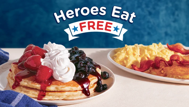 HEROES EAT FREE Monday, November 11, 7AM-7PM