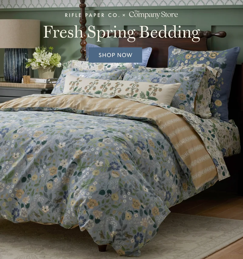 RIFLE PAPER CO. x The Company Store | Fresh Spring Bedding