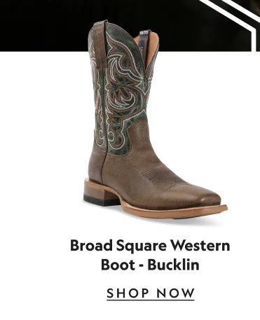 Broad Square Western Boot - Bucklin