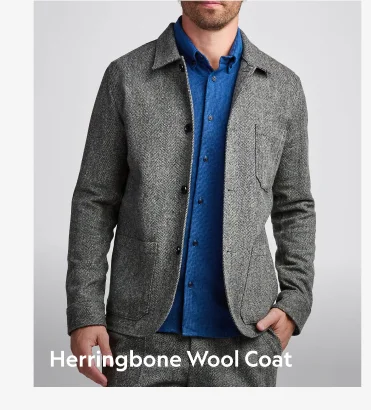 Labura Herringbone Wool Chore Coat