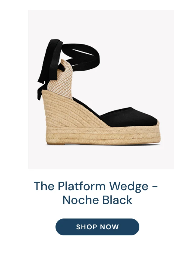 The Platform Wedge -  Noche Black