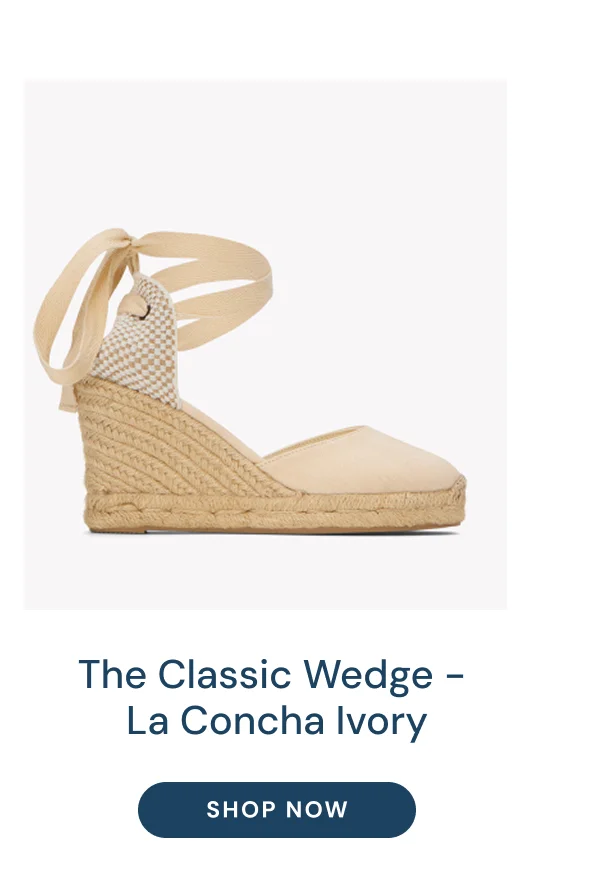 The Classic Wedge -  La Concha Ivory