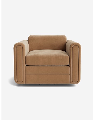 Eleanor Swivel Chair-Caramel Vintage Velvet