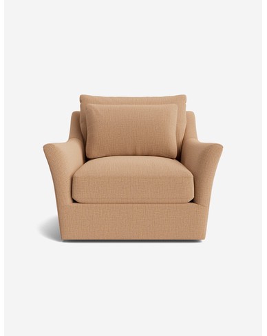 Niven Swivel Chair-Camel Performance Linen
