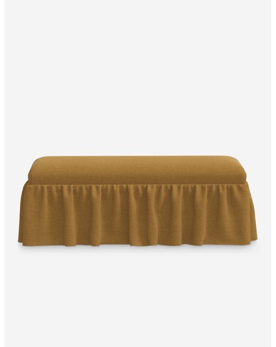 Wilm Dining Bench-Sesame Linen Weave