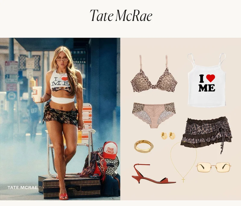 Tate McRae: Signature All You Bra in Spotted Leo