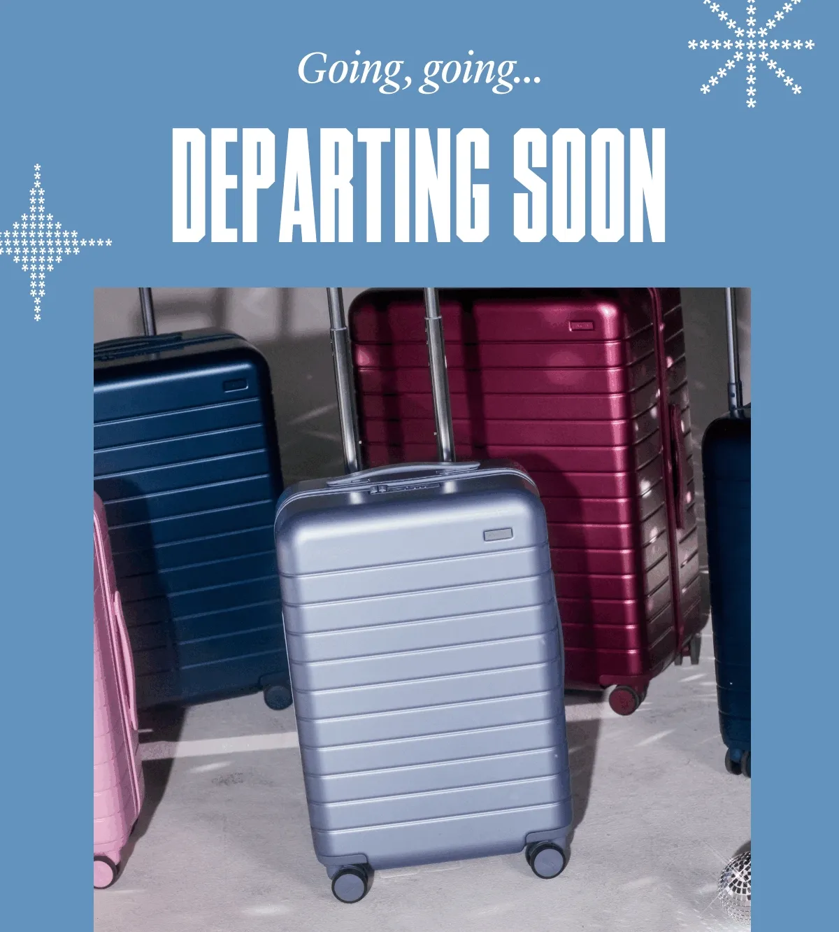 Going going... Departing Soon