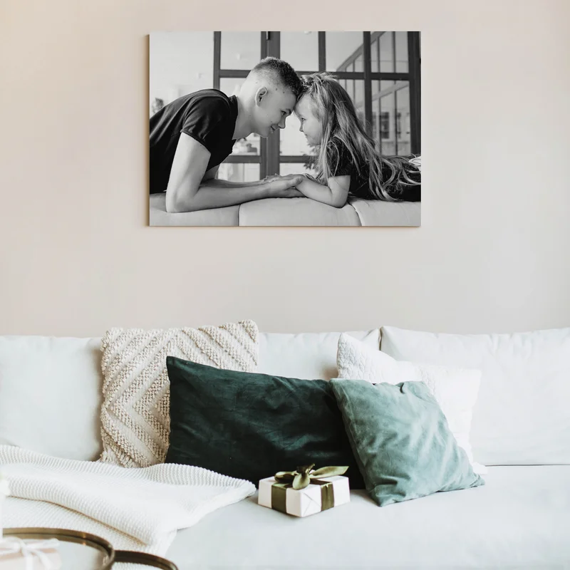 Canvas print of siblings.