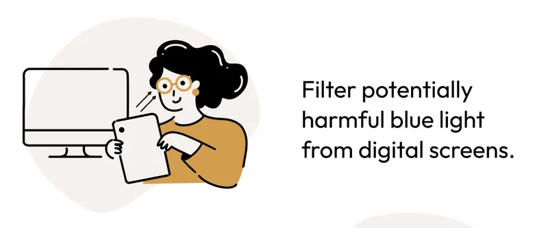 filter potentially harmful blue light rays