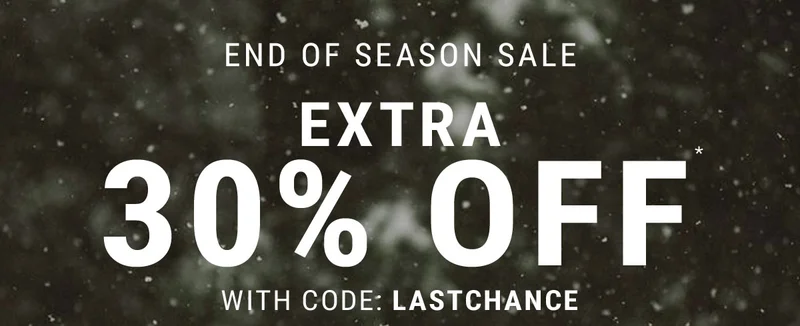 end of season sale extra  30% off*