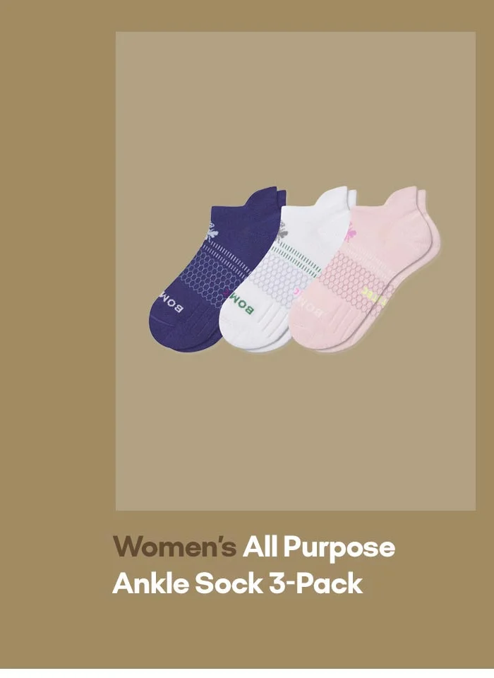 Women's All Purpose Ankle Sock 3-Pack