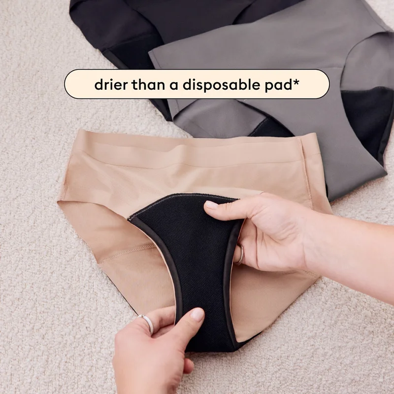 drier than a disposable pad*