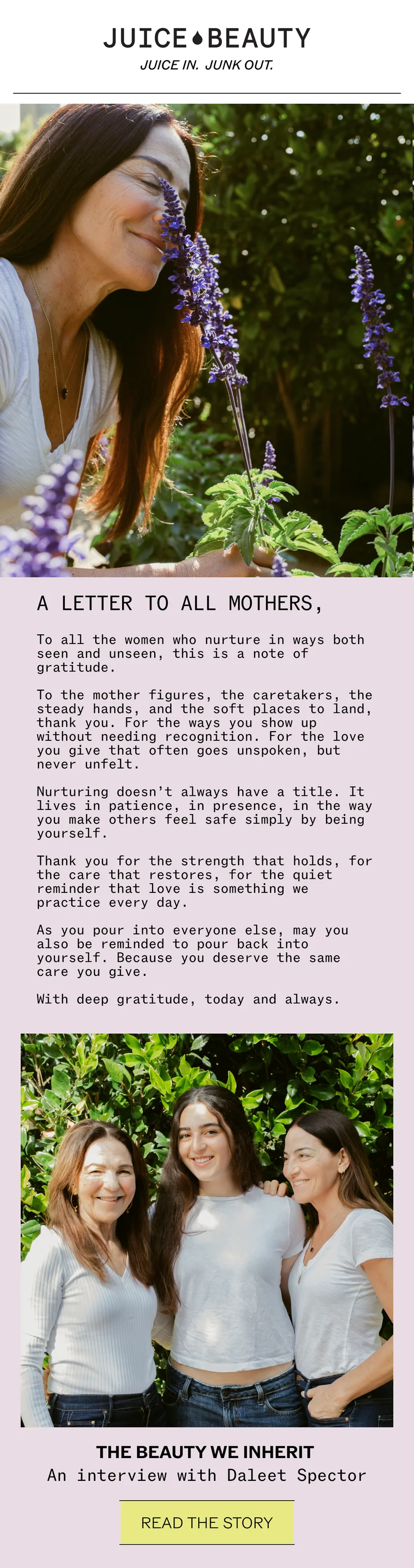 A letter to all mothers