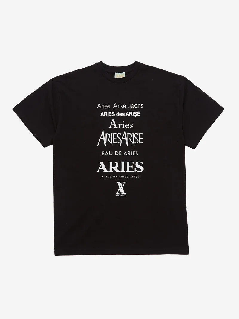 Image of Aries Perfume Short Sleeve T-Shirt - Black