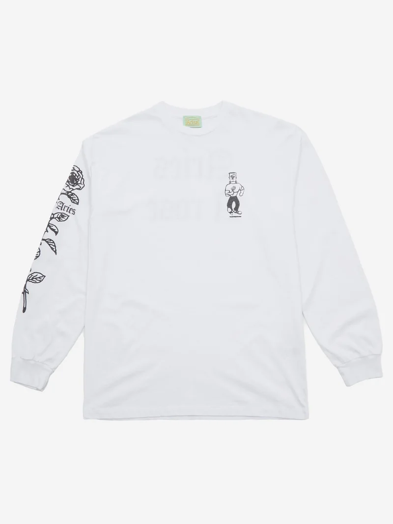 Image of Aries Arose Long Sleeve T-Shirt - White