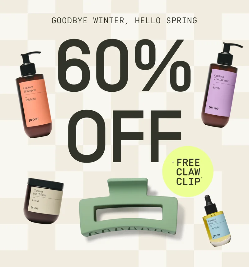 60% off + free claw clip*