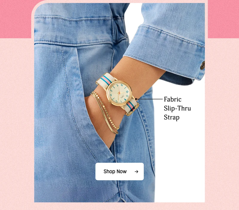 Shop Now (Fabric Slip-Thru Strap) - Timex